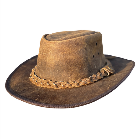 Australian Western Cowboy Kids Safari Leather Hat
