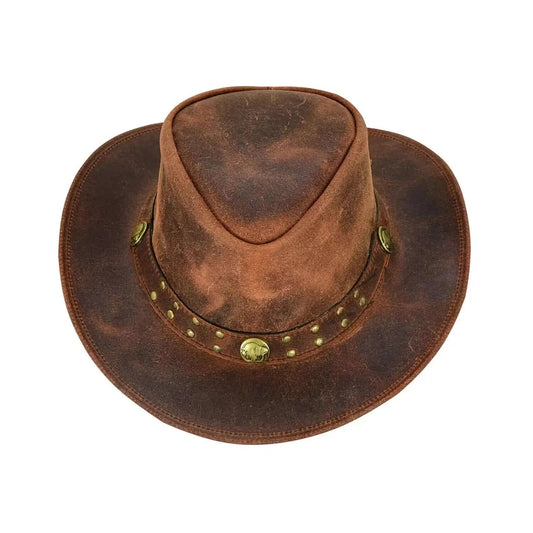 Arizona Crazy Leather Hat for Cowboy and Cowgirl