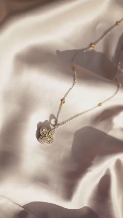 Canary Yellow Diamond Clover