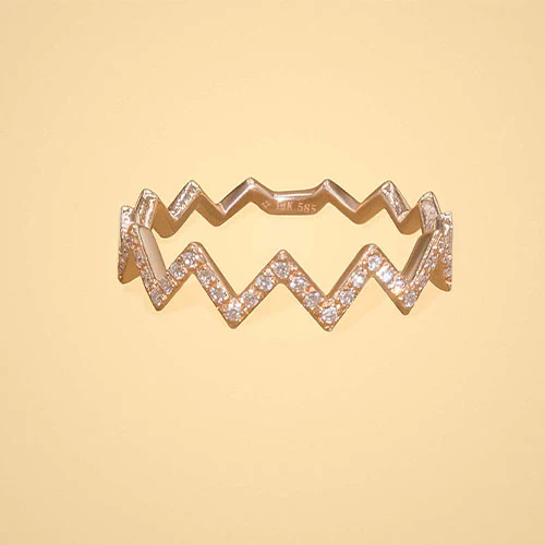 18k Gold Regal Crown Ring