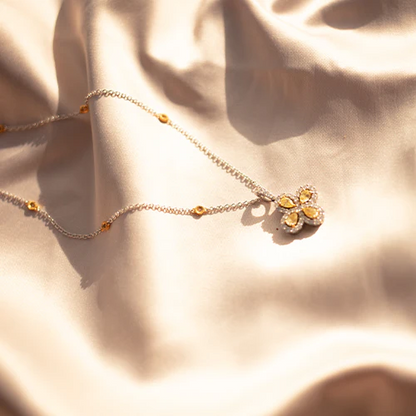 Canary Yellow Diamond Clover