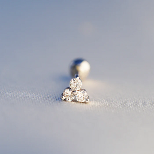 Clover Brilliance Piercings 18k White Gold